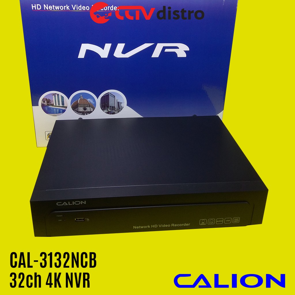 DVR NVR Untuk IP Camera | Support 4ch/8ch/16ch/32ch 2MP/5MP Atau 16ch 4K| Calion CAL-3132NCB