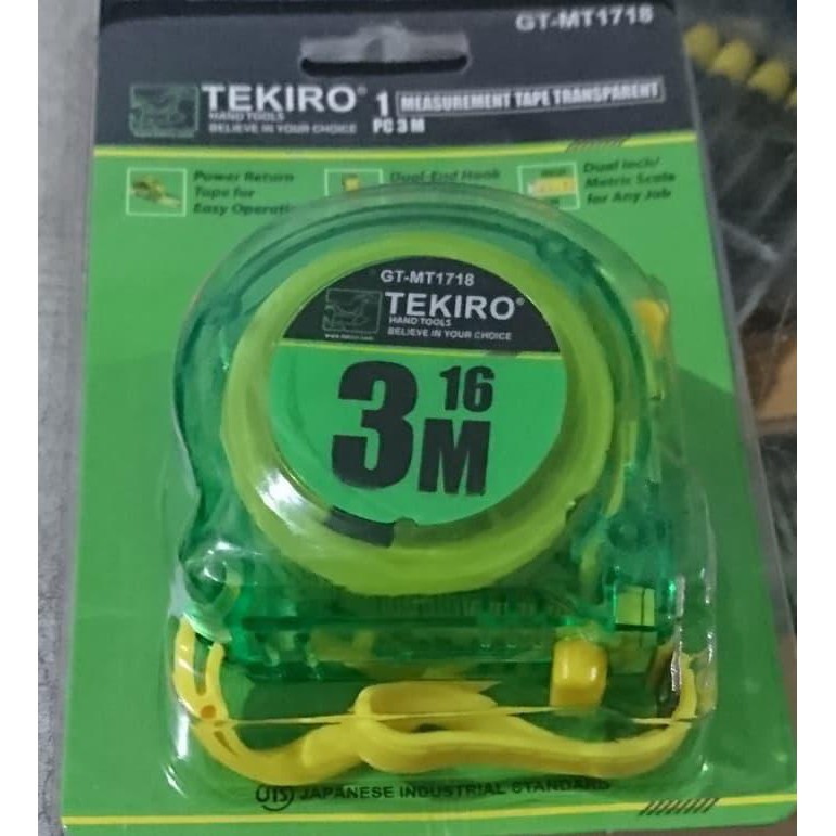 Tekiro Meteran 3 Meter (Transparan)