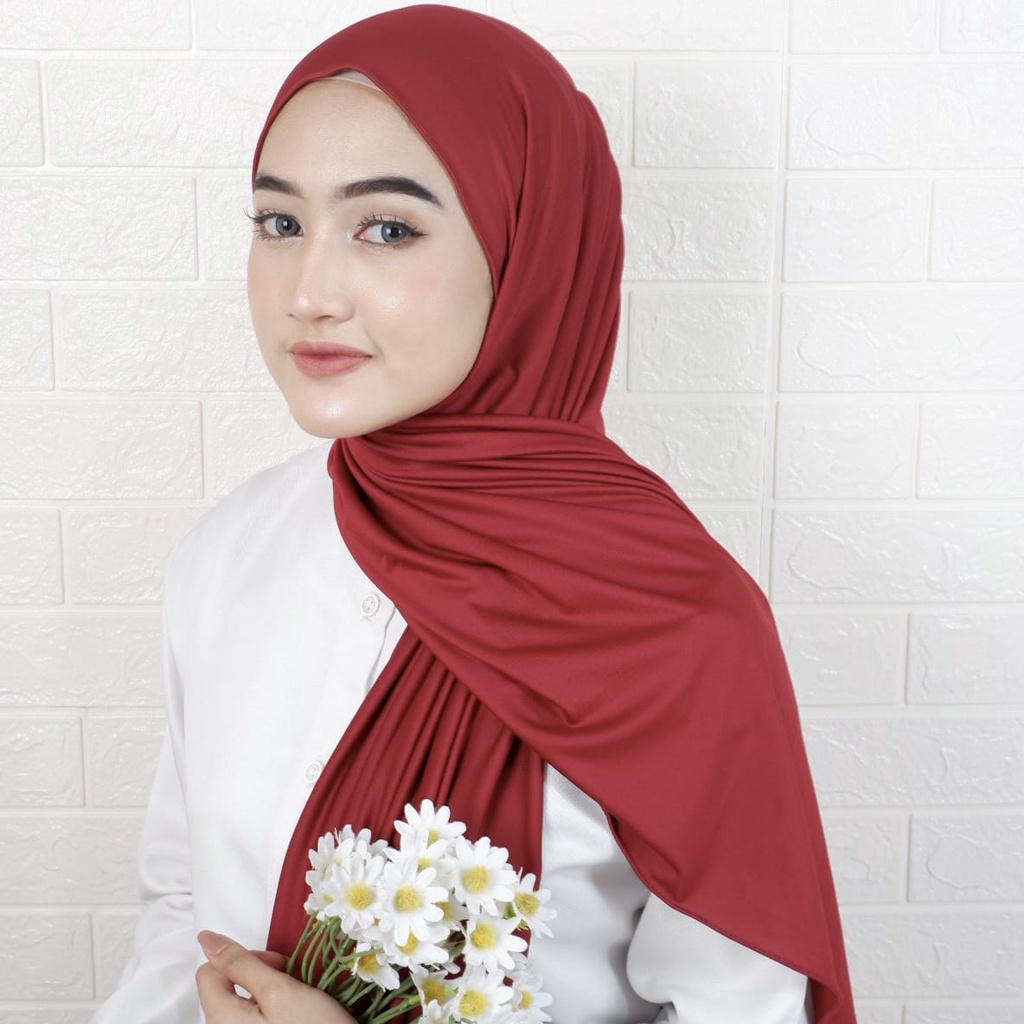 HIJAB JILBAB KERUDUNG PASHMINA INSTAN JERSEY