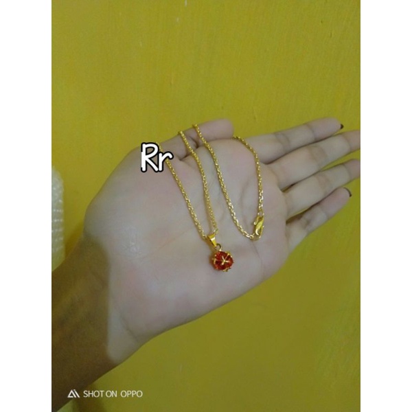 kalung nori medanan 45 cm liontin bola disko lapis emas24k