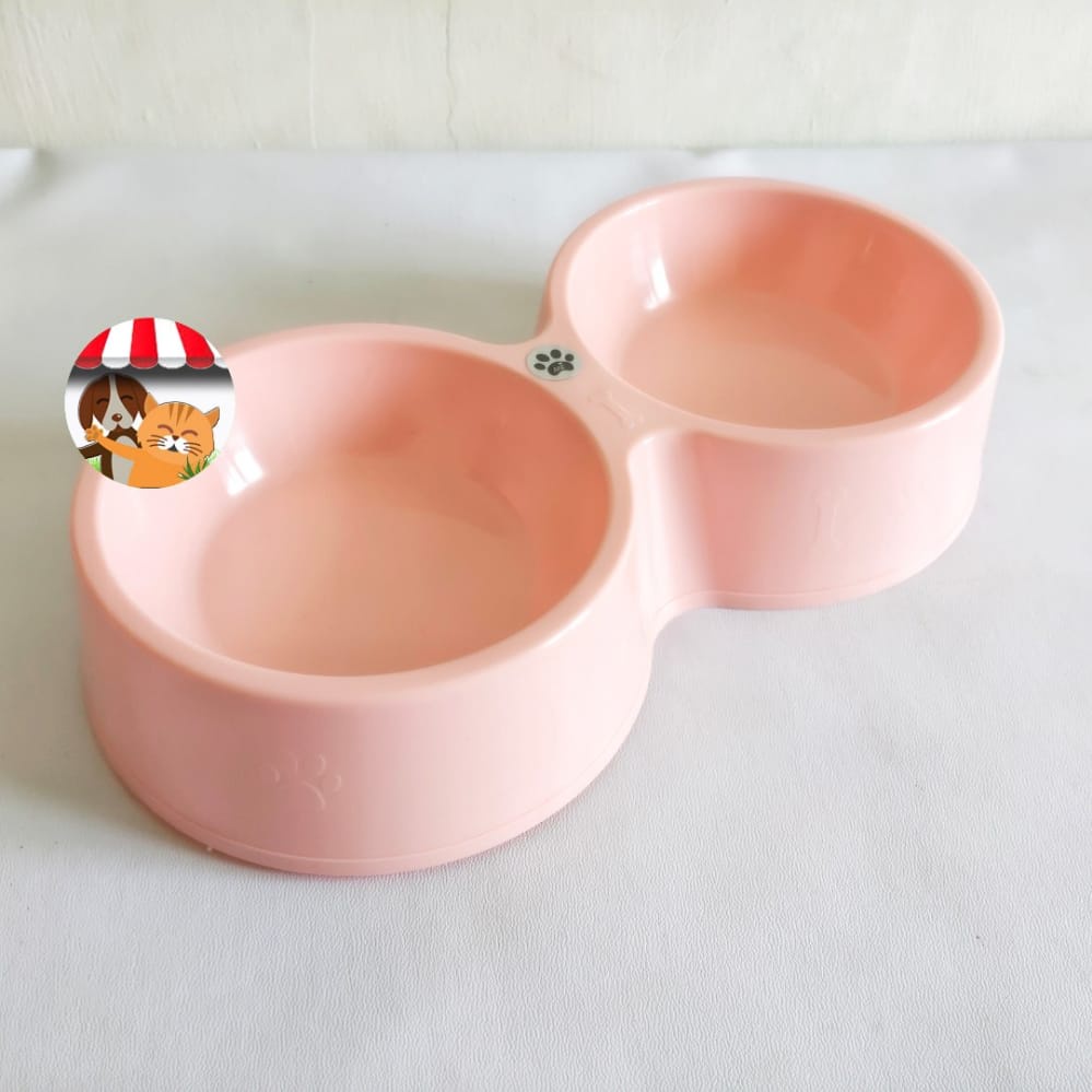 Tempat Makan Minum Kucing Anjing Kelinci Double Emboss Pet Bowl