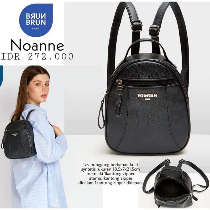 TAS NOANNE BRUNBRUN PARIS/TAS RANSEL HITAM ORIGINAL BRUNBRUN PARIS