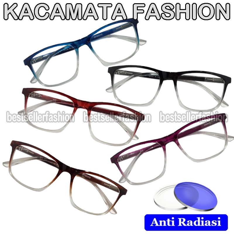 Baru Kacamata Dewasa Kaca mata Anti Radiasi Komputer dan Hp Premium Frame Kotak Gradasi Kaca mata Wanita Pria kacamata Lensa Blue Light Blocking Eye Protection Kacamata Blueray