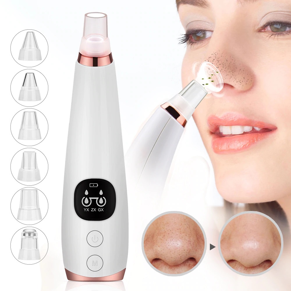 Vacuum Suction Komedo Wajah Skin Face Care Blackhead Pore Cleaner 6 Heads - MC-004