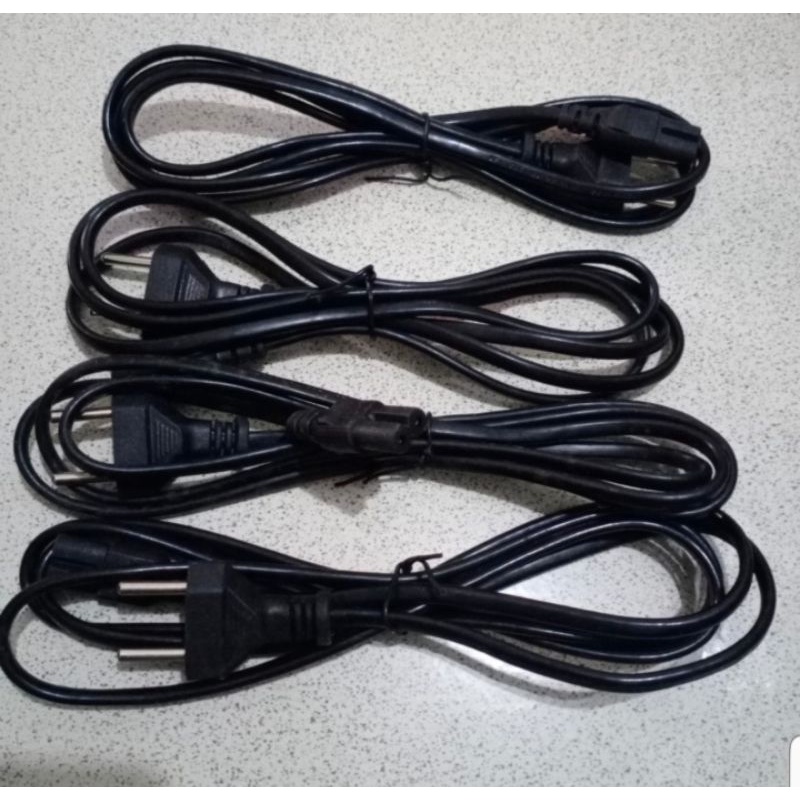kabel power hitam/kabel radio kabel charger angka 8 1.6 meter
