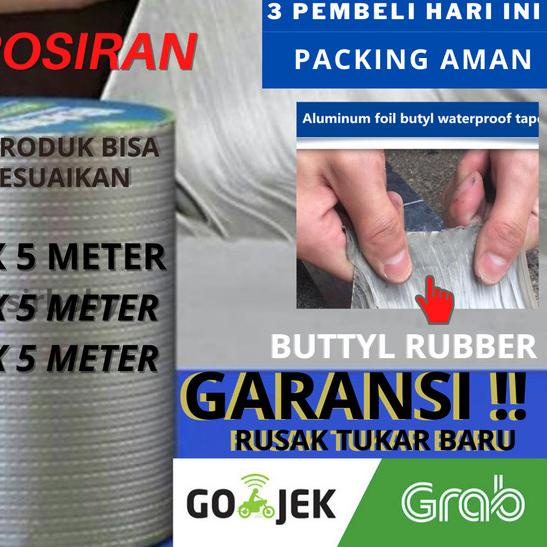 

❃ LAKBAN ALUMUNIUM FOIL TAPE ANTI AIR BOCOR BUTYL SUPER KUAT TAHAN PANAS - 20 CM X 5 METER ✱