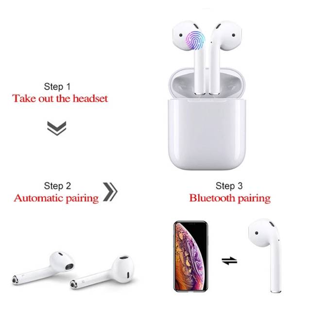 Headset Bluetooth I18 TWS Pop Up Window Wireless Earphone i18 TWS Versi 5.0