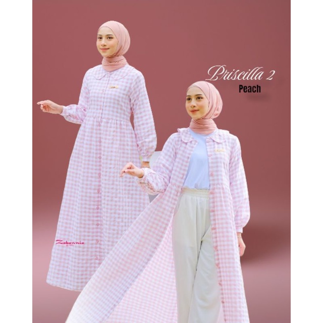 GAMIS PRISCILLA 2 ORIGINAL ZABANNIA SET PASHMINA