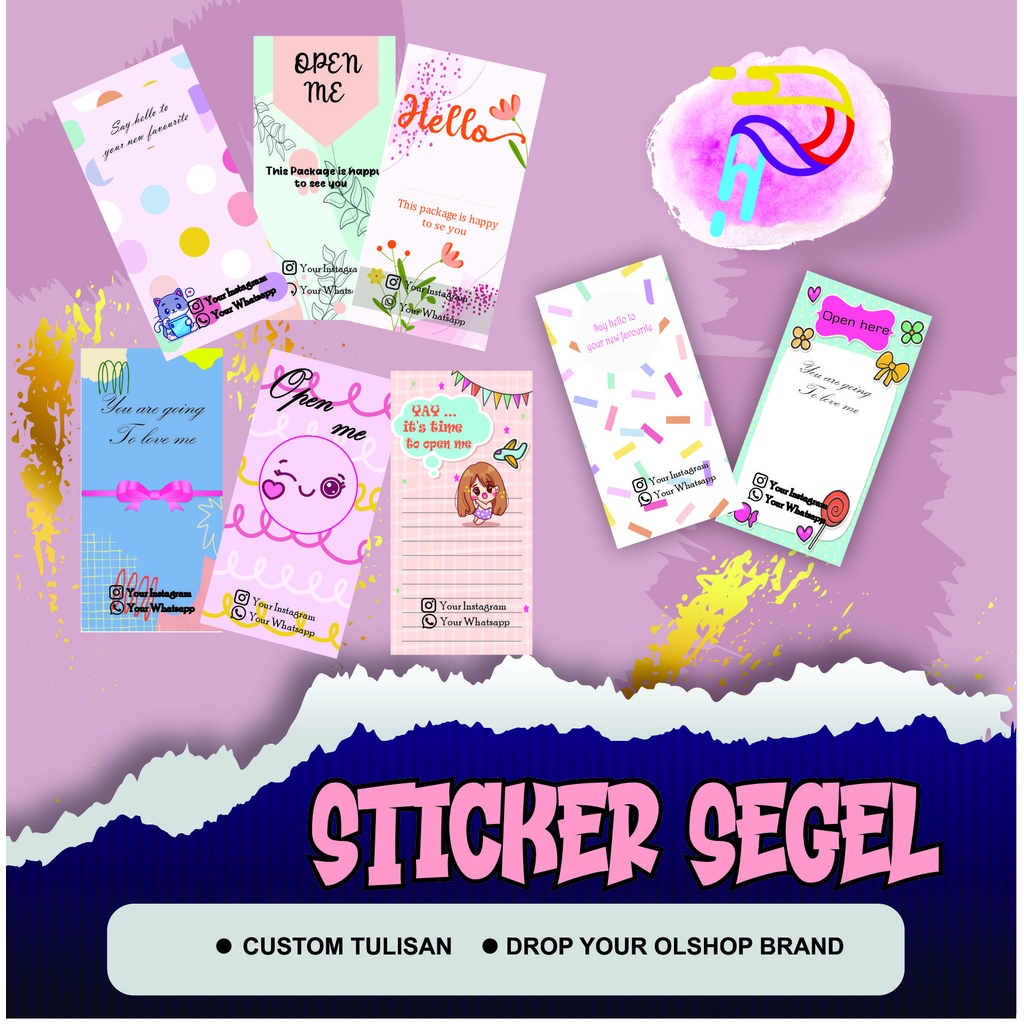 

[FREE DESIGN] STICKER SEGEL CUTOM NAMA DAN LOGO OLSHOP