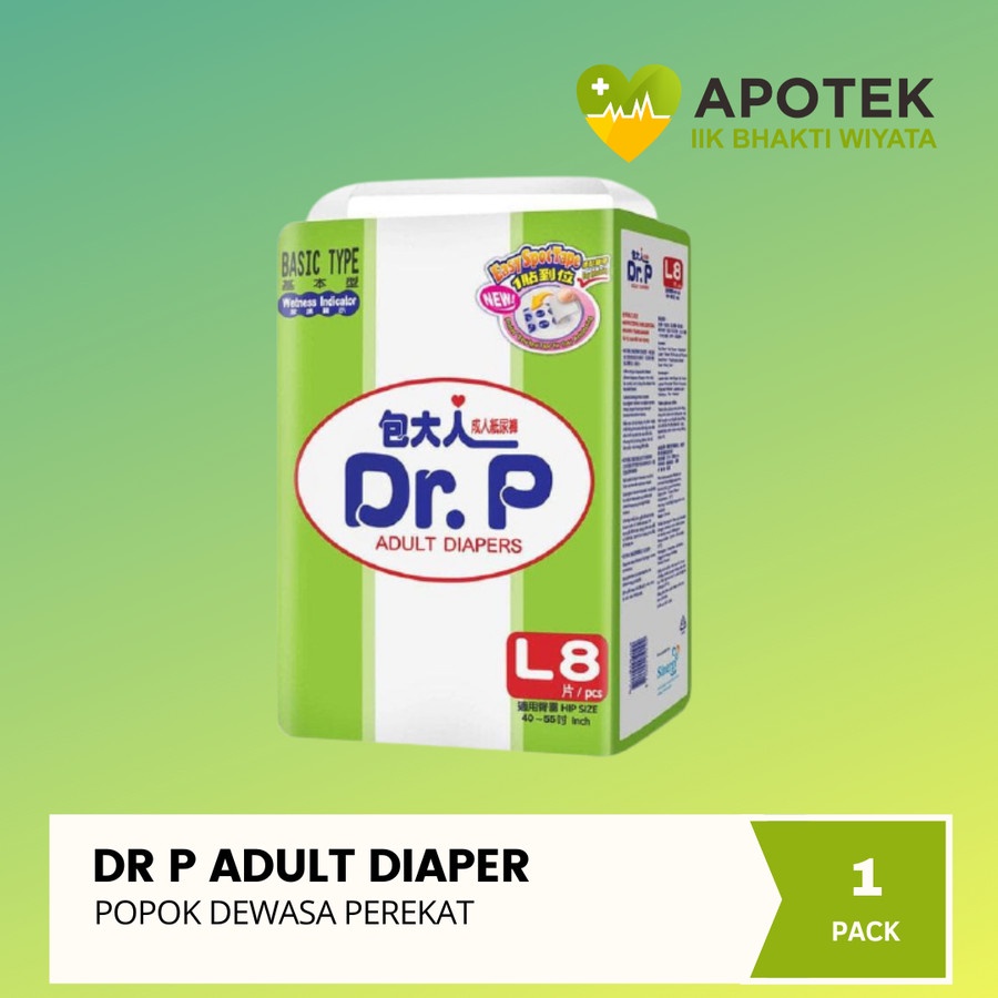 DR P Adult Diaper Basic Popok Dewasa Perekat - Size L