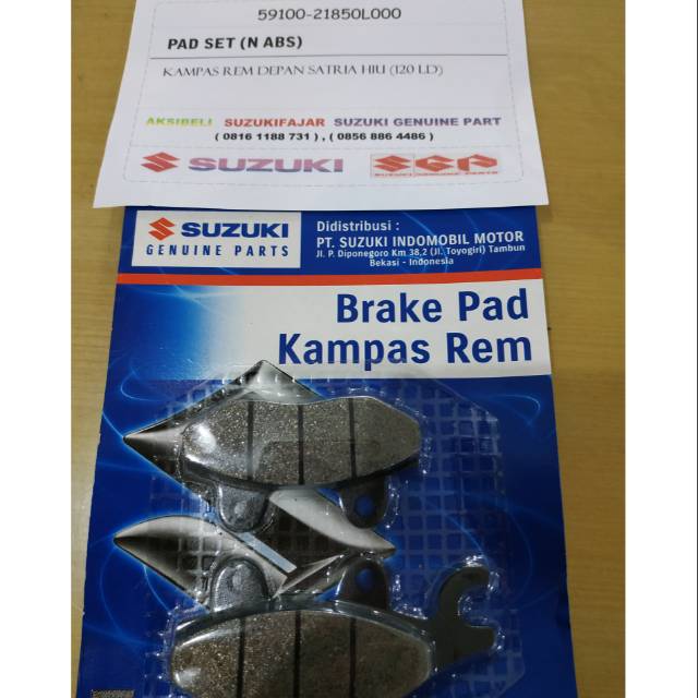 Kampas Rem Depan Satria Hiu/Satria 120 LSCM