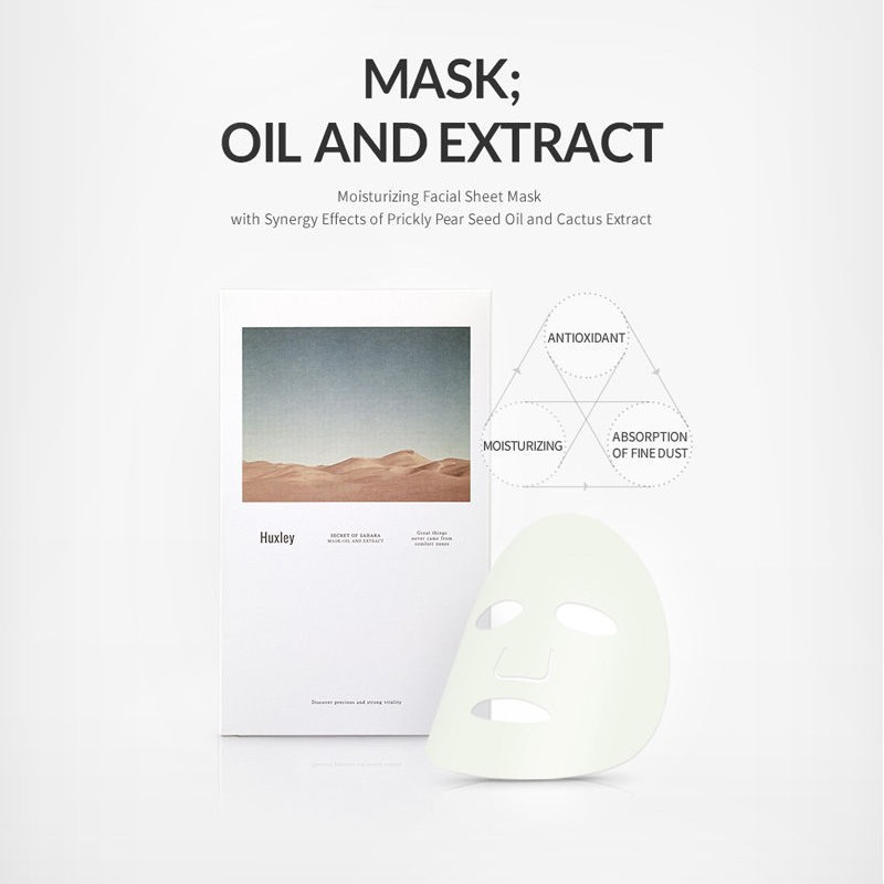 HUXLEY - Secret of Sahara Mask Set: OIL AND EXTRACT (isi 3pc)