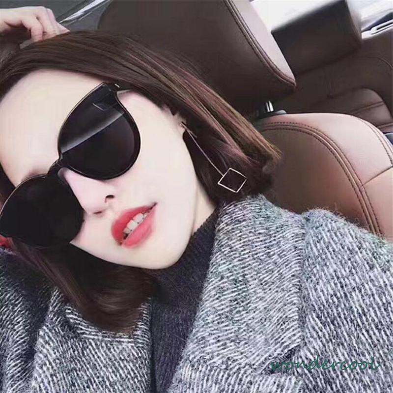 Kacamata Korean Retro Mata Kucing Kacamata Hitam Anti-UV Wanita Sunglasses-Won