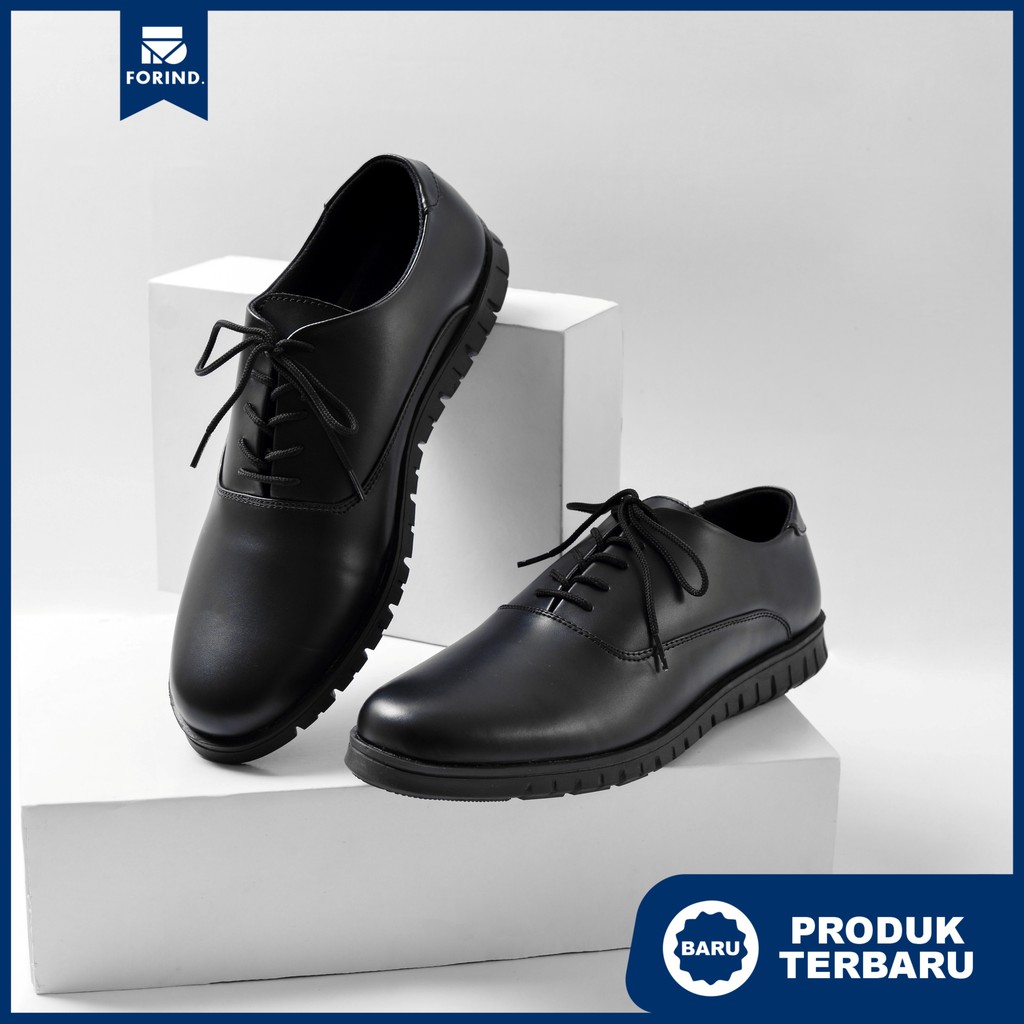 Houston Full Black | Sepatu Oxford Pantofel Casual Formal Pria Cowok Original Footwear | ARF FORIND