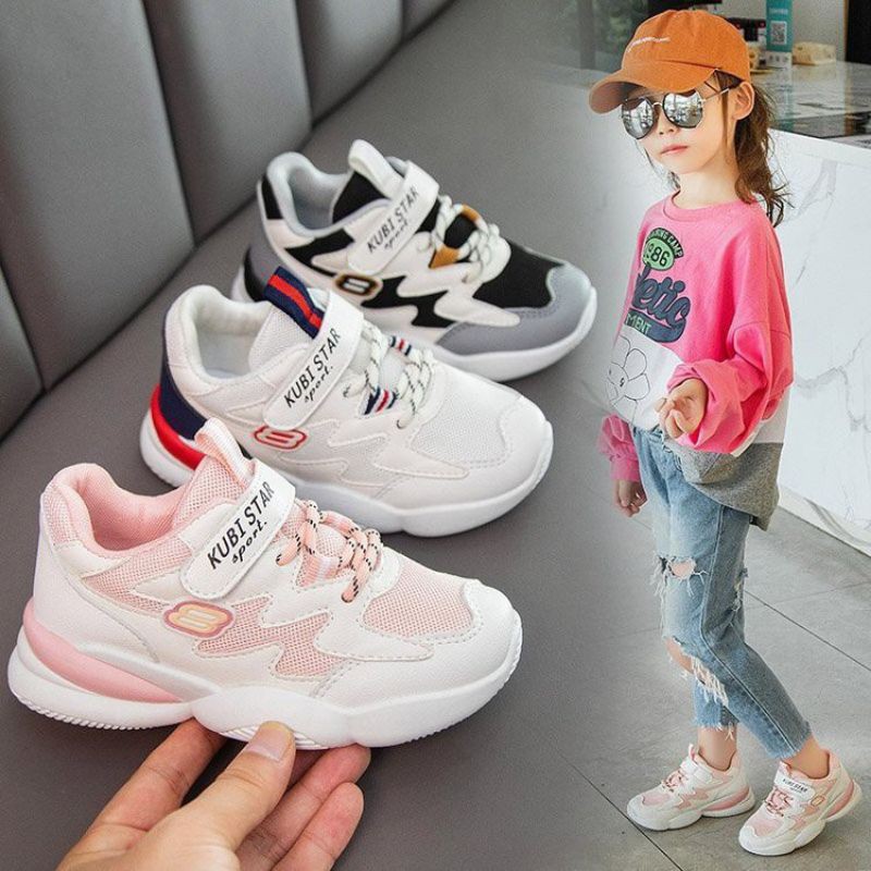 KUBI STAR Sepatu Anak Non Led Import Kids Shoes Sneakers Terbaru Size 26-35 usia 3-9 tahun