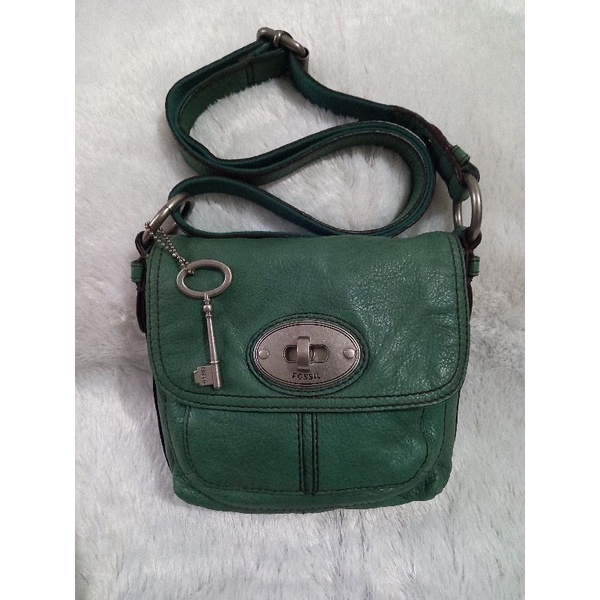 tas fossil maddox turnlock green preloved