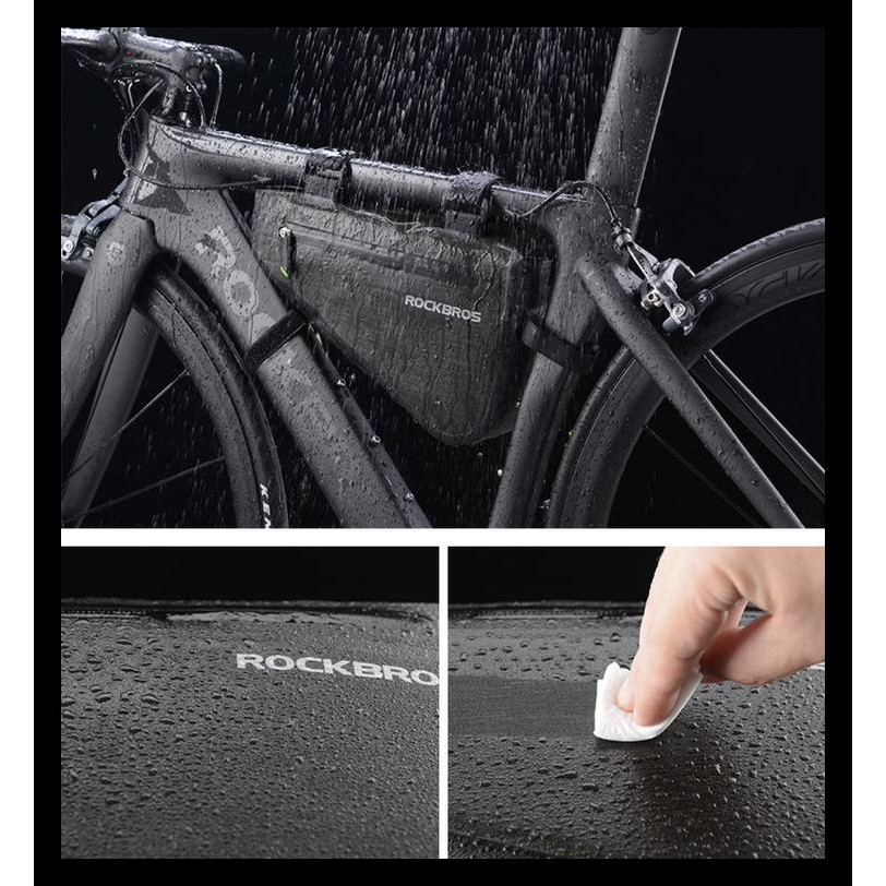 Tas Segitiga Rockbros As-017 Bike Tube Bag Tas Frame Sepeda