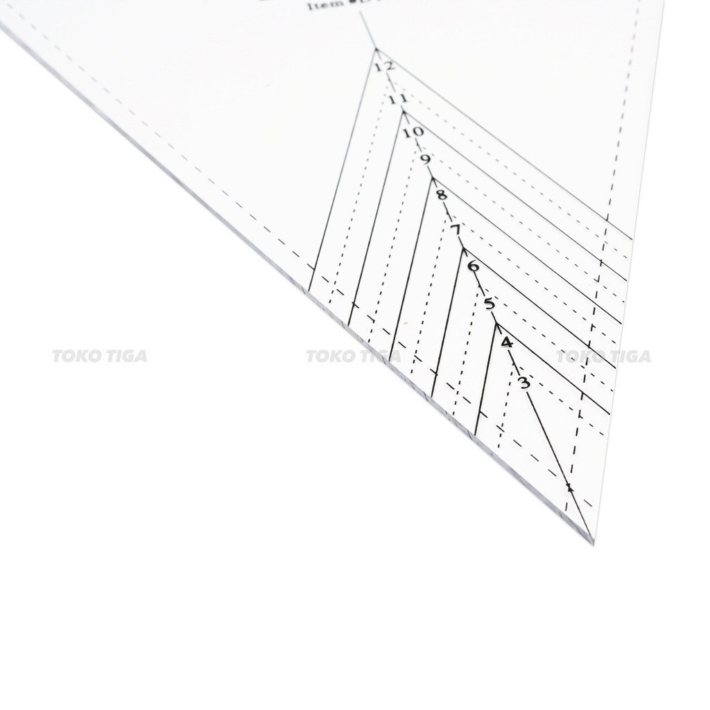 Penggaris Patchwork / Quilting Ruler Lemoyne Star (DT-10)