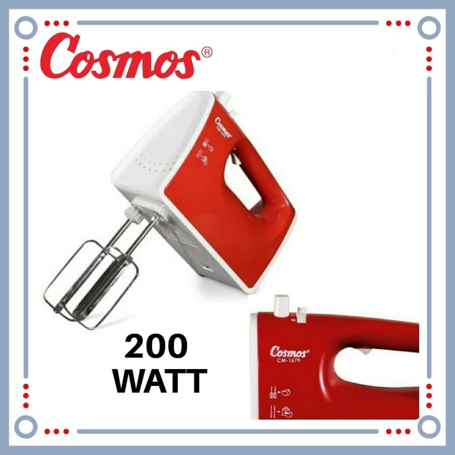 HAND MIXER COSMOS TURBO CM1679 CM 1679 5 KECEPATAN PENCAMPUR PENGADUK ADONAN KUE