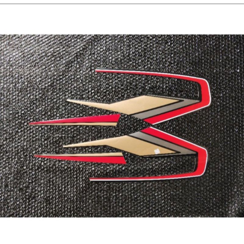 Striping stiker Lis RX king cobra 1992 merah Set Emblem tangki dan box aki