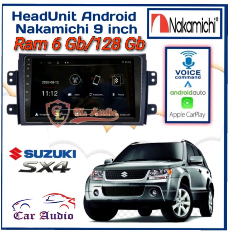 Head Unit Android SX4 Ram 6Gb/128Gb NAKAMICHI ELITE PRO