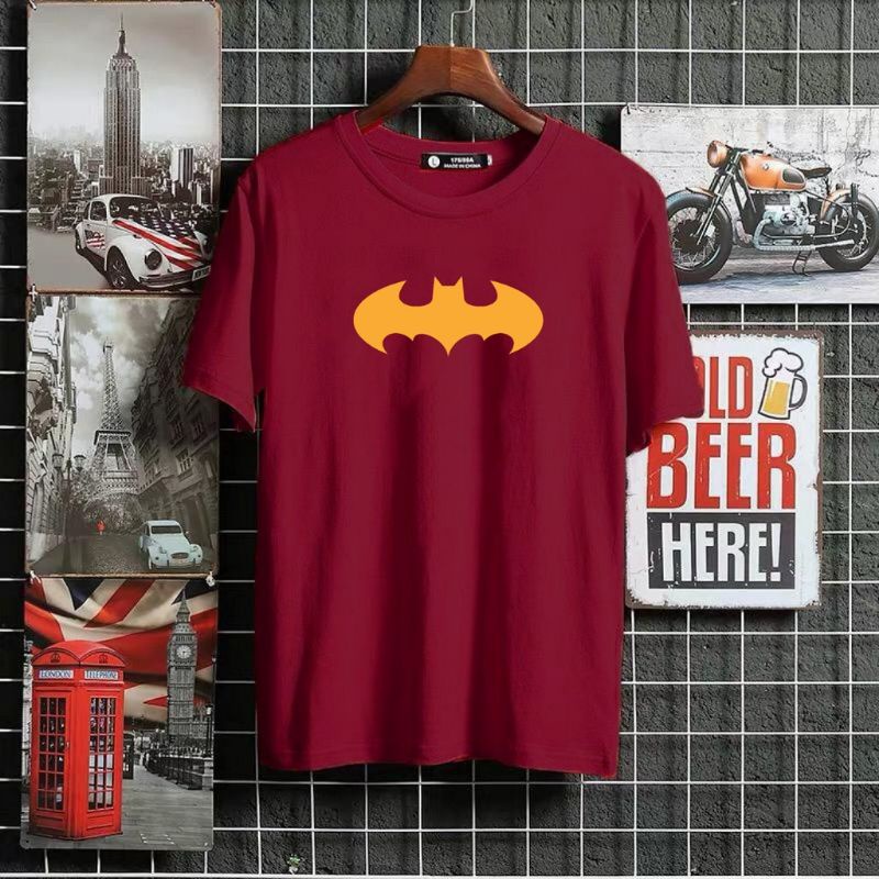 Kaos Pria Batman Emas Kelelawar Atasan Pria Kaos Lengan Pendek Oblong Distro Logo Motif Tulisan Dan Logo Tshirt Man Fashion Pria COD