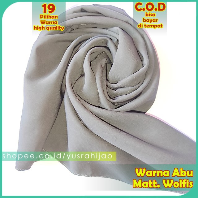 PROMO !!! Hijab Jilbab Instan Kerudung Polos Bergo Syria Basic Zaida Instant Murah Terbaru CVH-Abu