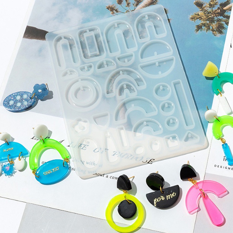 Cetakan Resin Epoksi Bahan Silikon Untuk Membuat Perhiasan Anting Liontin