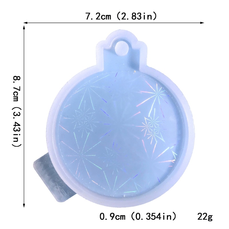 Siy Cetakan Resin Bentuk Bulat Bahan Silikon Holografik Tema Natal Untuk Dekorasi Rumah