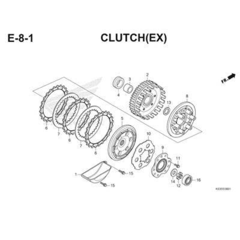 Plat Kopling / Kain Klos Plate Clutch– Revo FI, Sonic 150R, Supra GTR 150,New CB150R Streetfire,New CB150R StreetFire