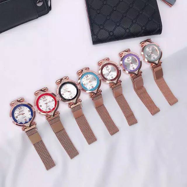 Jam Tangan Wanita Tali Magnet Murah Diorr Lancip