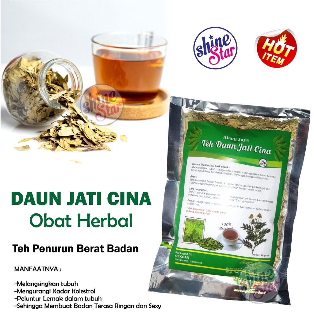 SHINE STAR - LANGSING ALAMI !!! Teh Daun Jati Cina - Teh Peluntur Lemak / Teh hijau / Teh Herbal /Teh Pelangsing