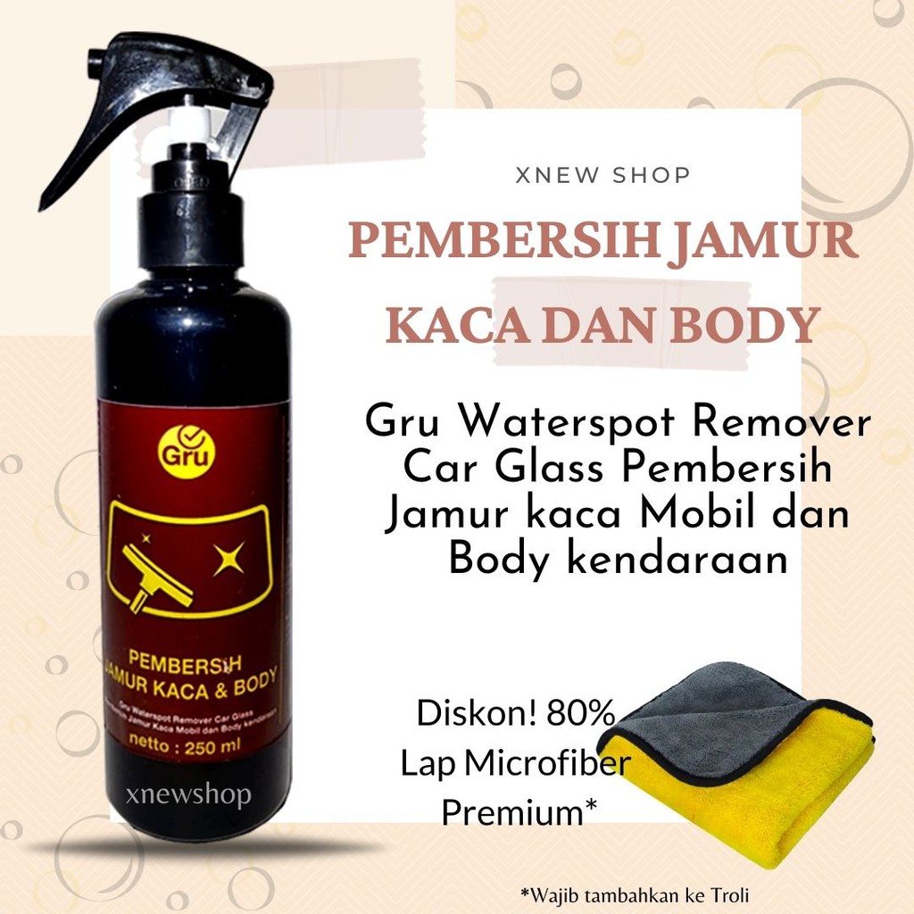 Pembersih Jamur Kaca dan Body  GRU Mobil &amp; Motor/Waterspot Remover eksterior kendaraan bisa COD