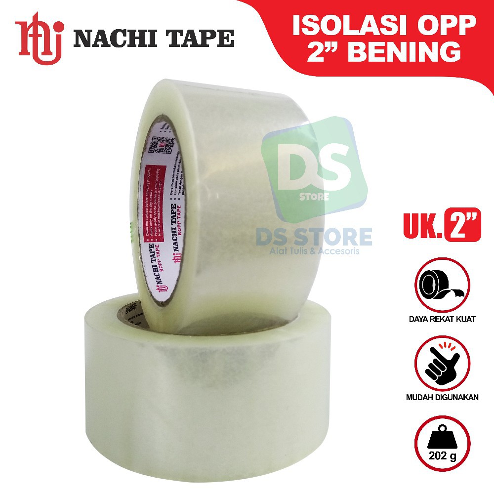 

Lakban Bening / Isolasi OPP 2 Inchi 100 Yard NACHI