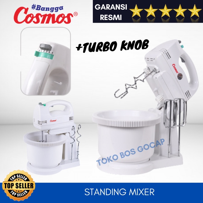 Standing Mixer Cosmos Turbo Knob Pengaduk Adonan Kue Roti Makanan Original Mikser Mangkok Kosmos Ter