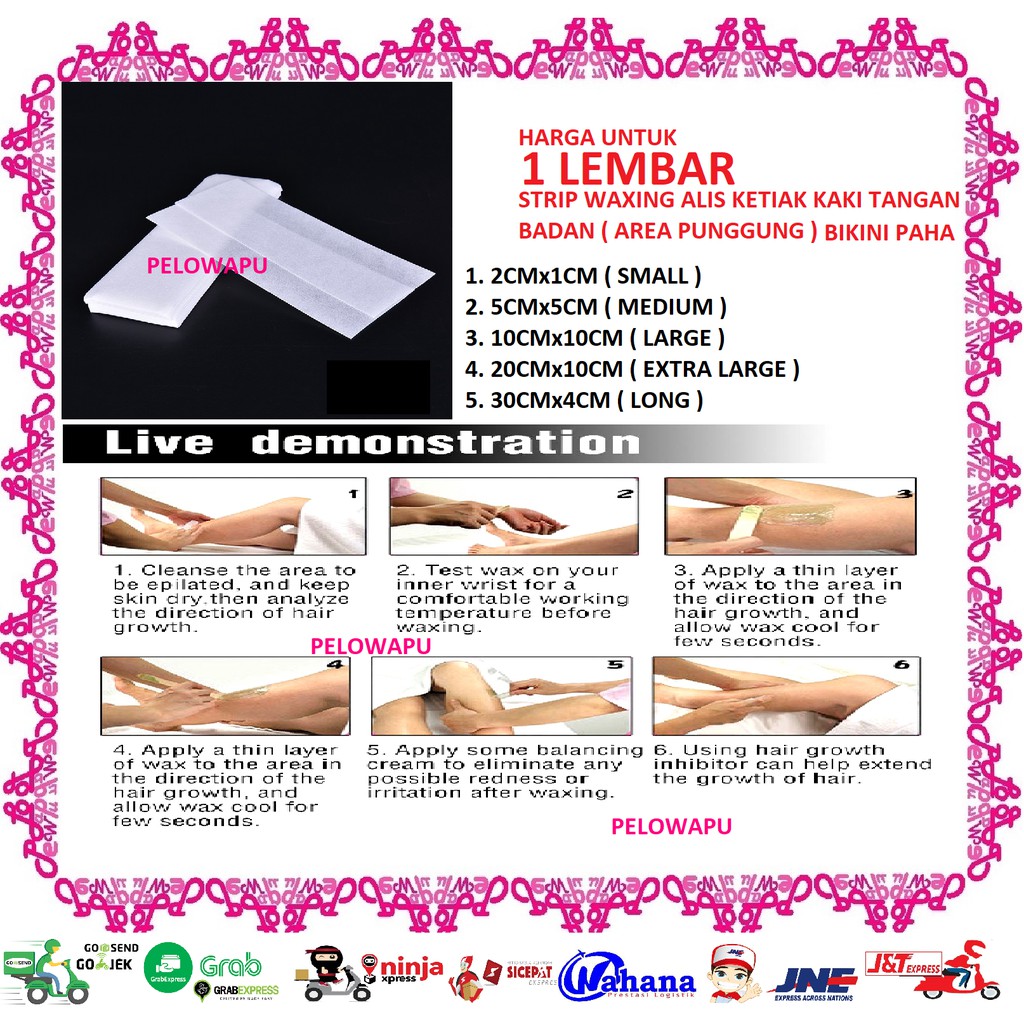 

KERTAS WAXING SMALL MEDIUM LARGE EXTRA LONG BISA DICUCI UKURAN JUMBO DIGUNAKAN BERULANG 1LEMBAR