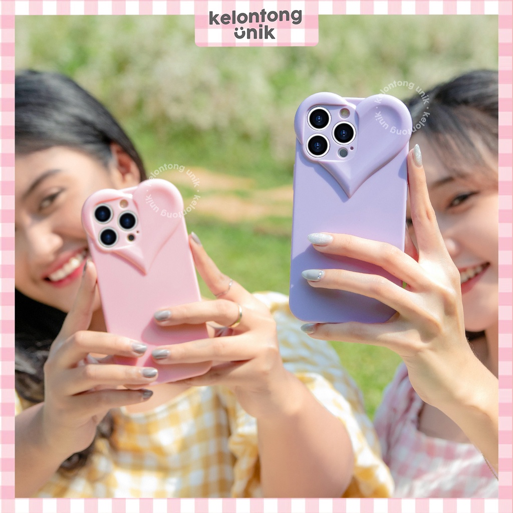 For iPhone - Heart Bubble Glossy Case