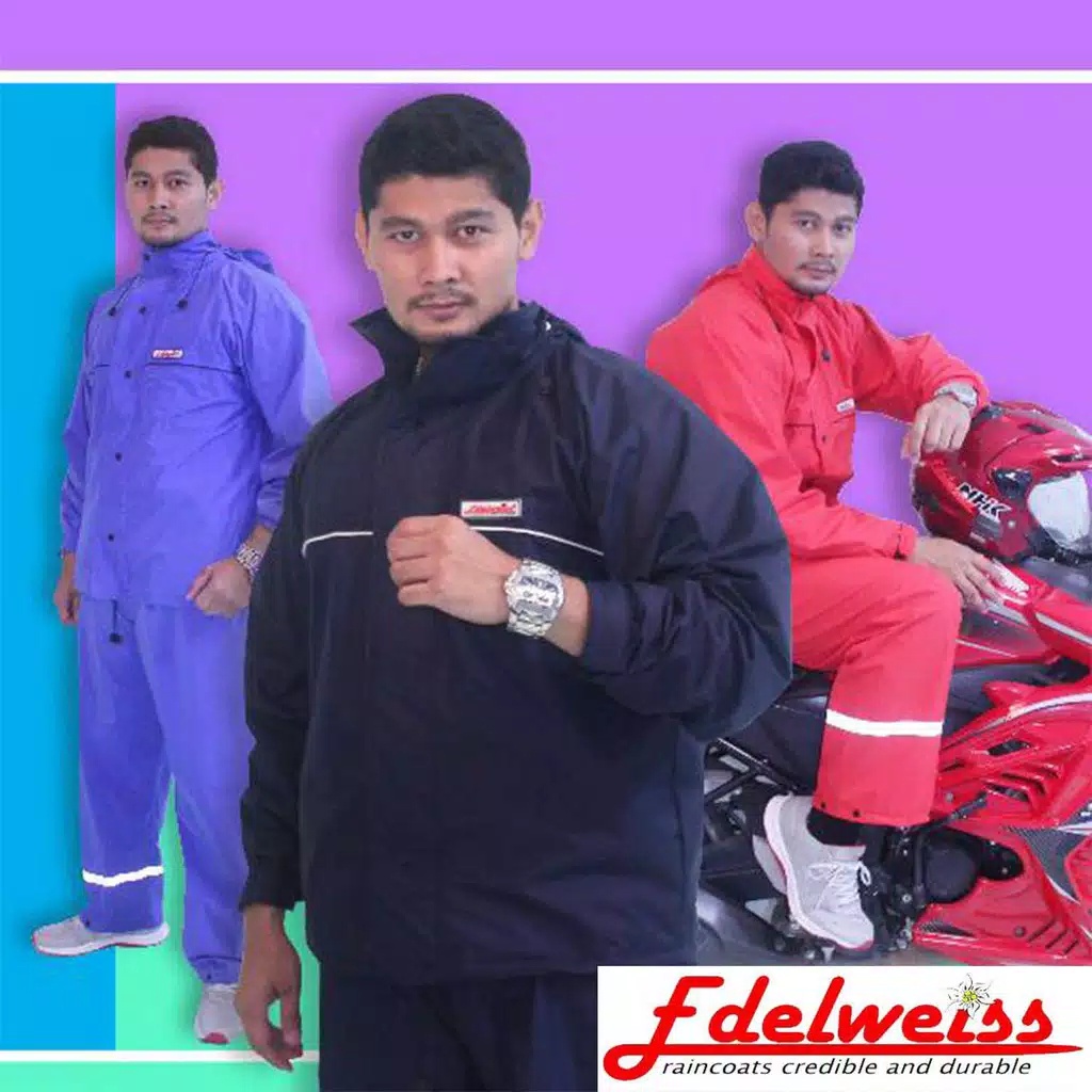 Jas Hujan Raincoat Edelweiss Customs Size Bebas Request Ukuran 7XL 8XL (Pre Order)