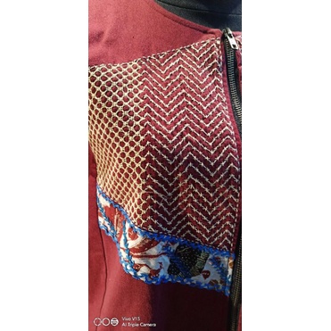 Srengenge Sashiko Upcycle zipper outer