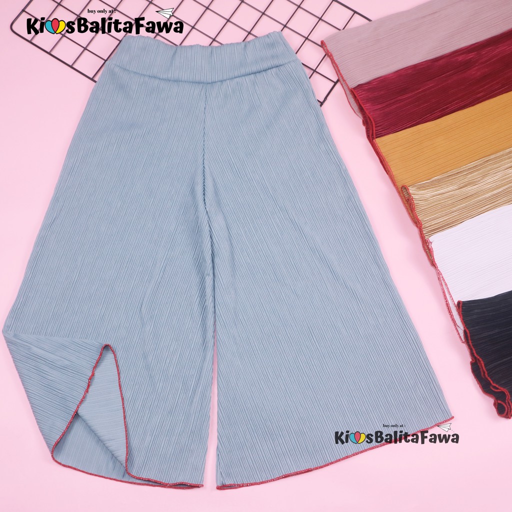 Kulot PLISKET Wanita fit to L / Kulot Panjang 7per8 Cullotes Pants Celana Polos Adem Bawahan