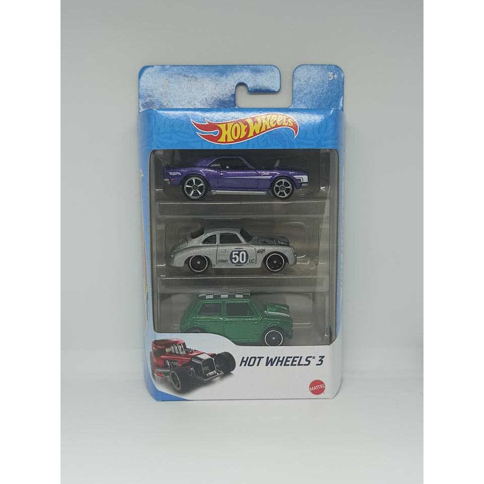 Hot Wheels Gift Pack 3 Morris Mini Hijau Porsche 356A Outlaw
