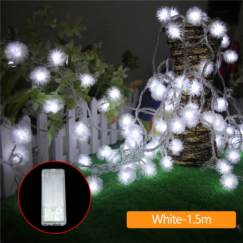 Tk Lampu String Led 1.5m / 2m Bentuk Bola Salju Dandelion Untuk Dekorasi Natal