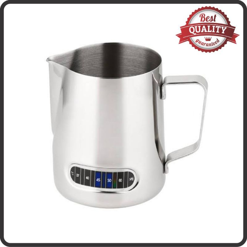 STAINLESS MILK JUG THERMOMETER 600 ml BARISTA PROFESSIONALS TOOL (LATTE ART)
