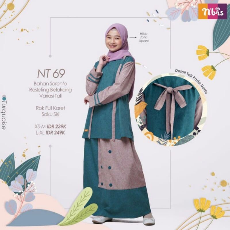 BISA COD - Gamis Remaja Nibras NT 069 Setelan Nibras NT 69 Fashion Muslim