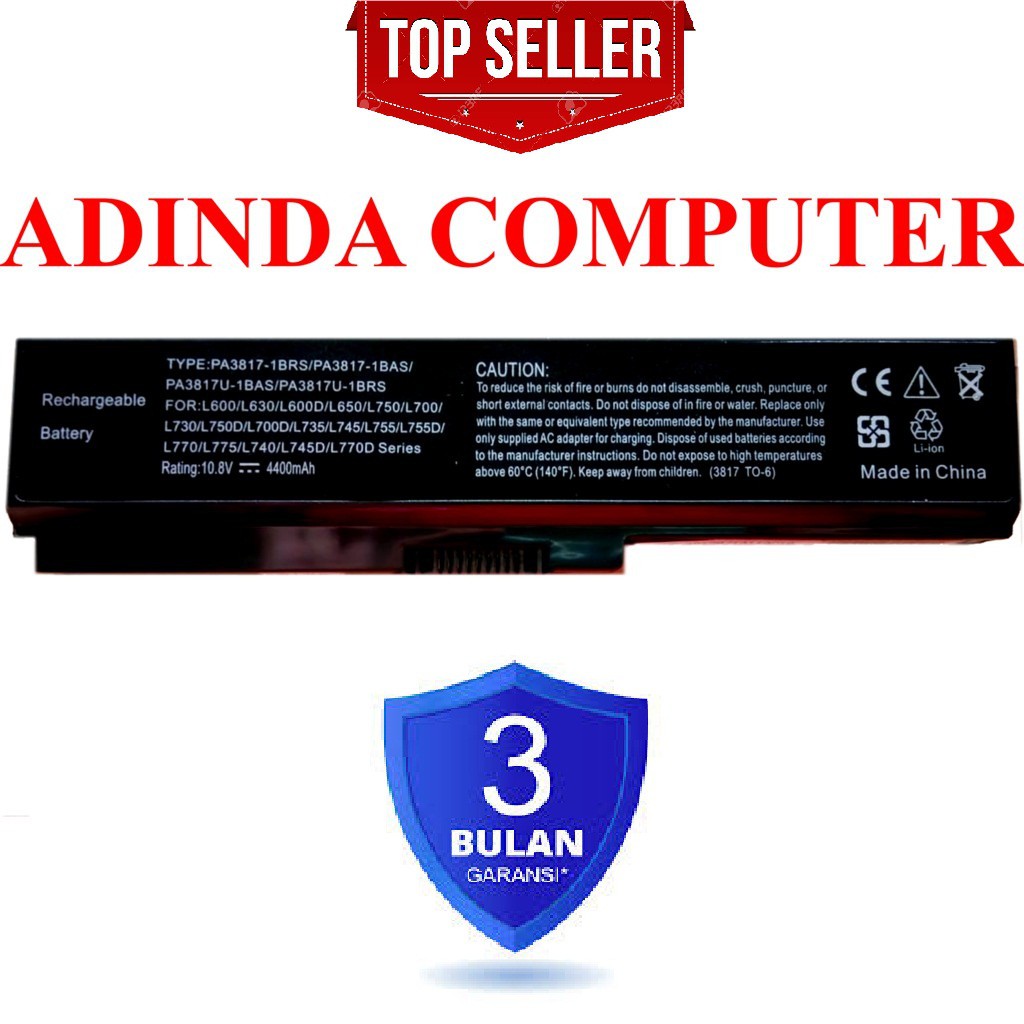 Baterai Toshiba L600 A600 A660 A660D A665 A665D C600 C640 C640D C660 C660D C670 C670D C675 C675D