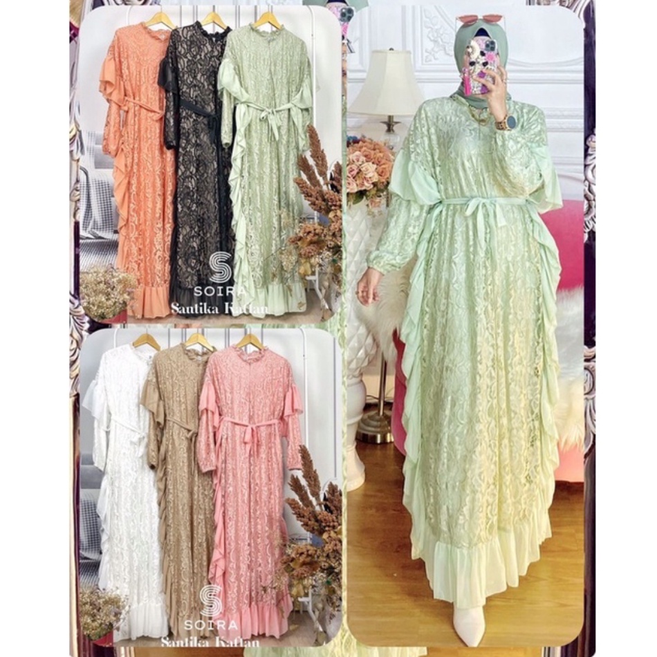 KAFTAN BROKAT PREMIUM SANTIKA BY SOIRA