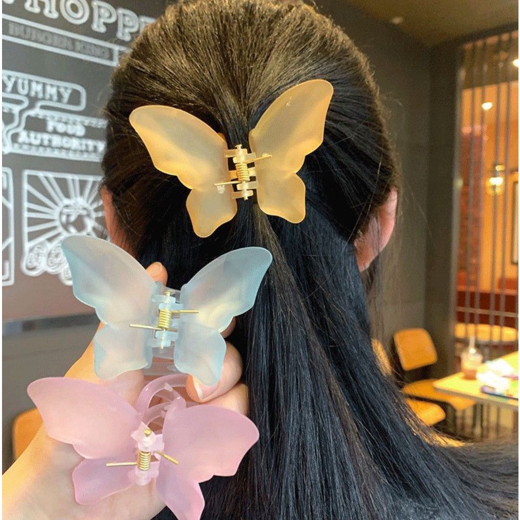 Jedai Korea KUPU BUTTERFLY Premium Jepitan Jepit Rambut Klip Aksesoris Cewek Hair Pin Clip Claw Wanita Cewek