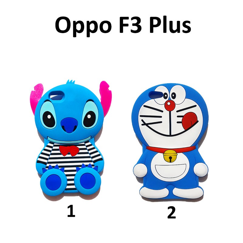 Silikon 3D karakter Silicon  for OPPO F3 PLUS Silikon boneka lucu pelindung hp case tebal karet softcase lentur