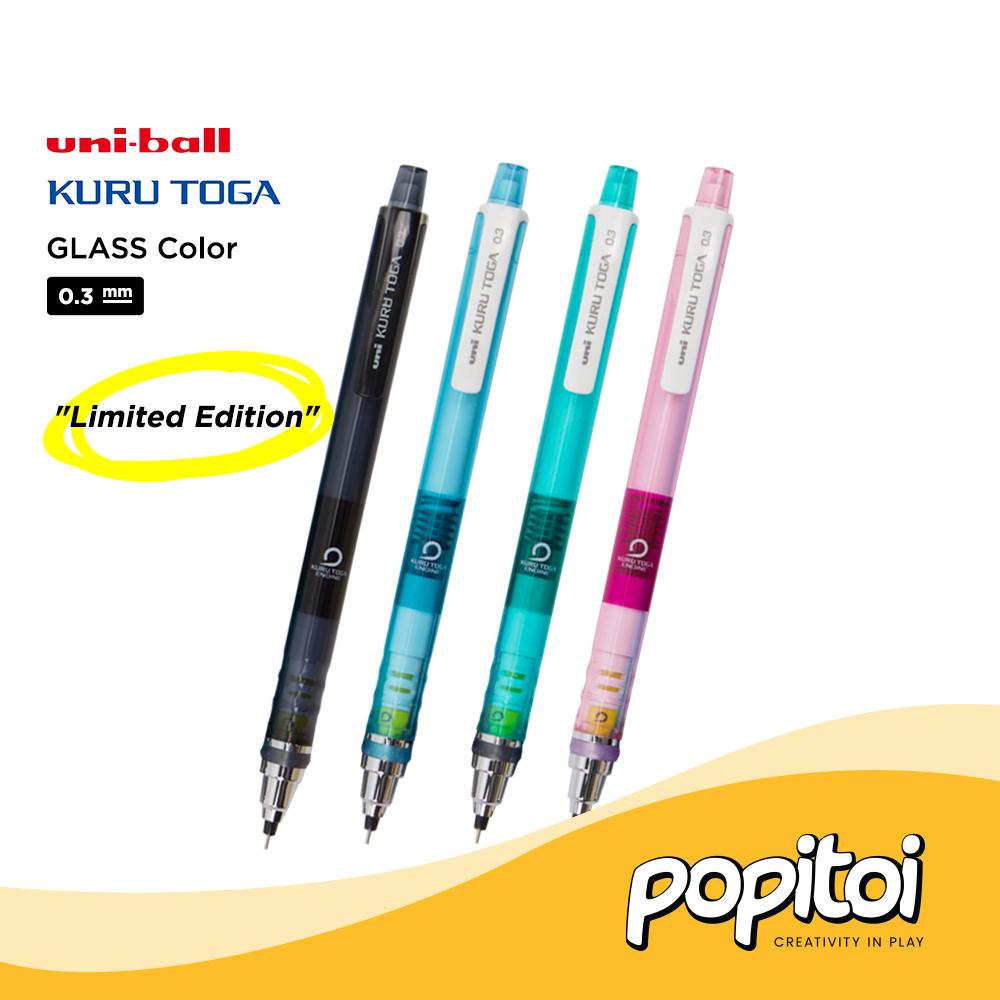 

UNI Kuru Toga M3-450 Standard Model GLASS Color 0.3 mm Mechanical Pencil Pensil Mekanik Kurutoga