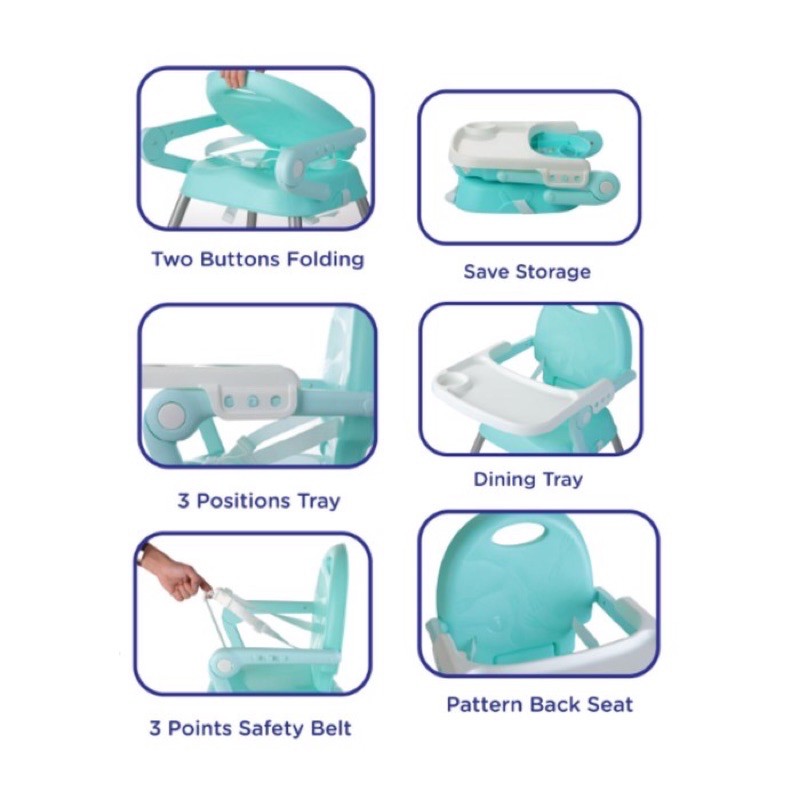 Baby Safe High Chair 3in1 - Kursi Makan Bayi HC